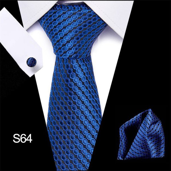 Men's tie three piece set cashew flower series fashion tie - Image 32