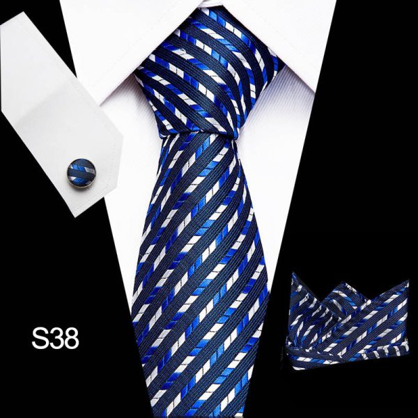 Men's tie three piece set cashew flower series tie - Image 53