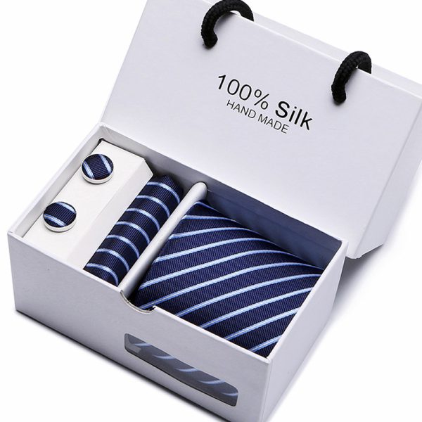 Men's Tie Spot Gift Box 5-Piece Suit Group Tie Business Formal Wedding Tie - Image 20