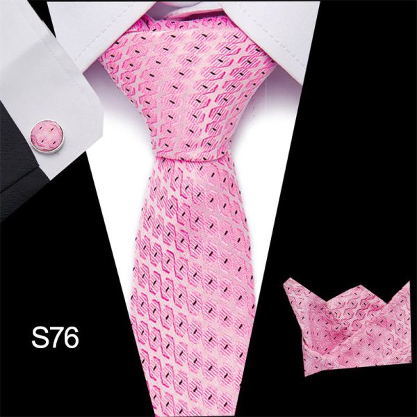 Men's tie three piece set cashew flower series fashion tie - Image 20