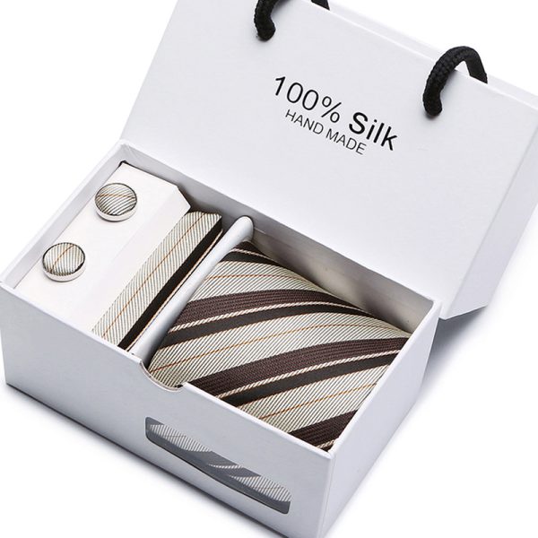 Men's Tie Spot Gift Box 5-Piece Suit Group Tie Business Formal Wedding Tie - Image 15