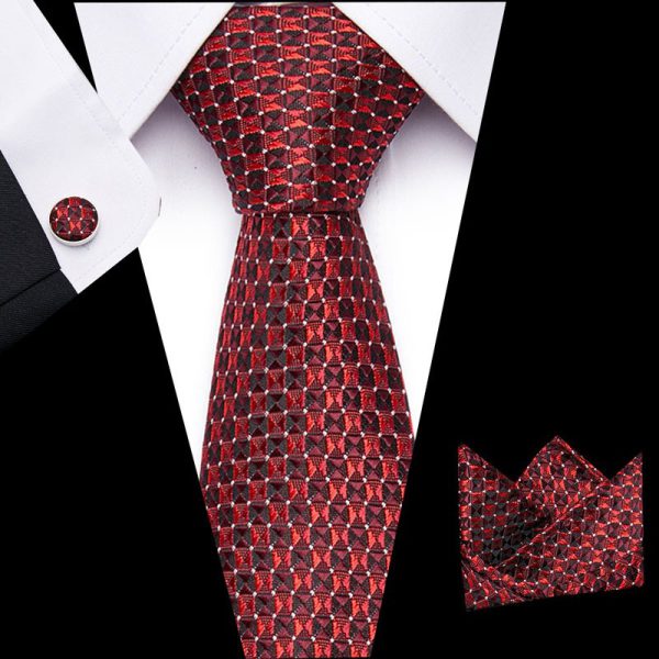 Men's tie three piece set cashew flower series fashion tie - Image 56