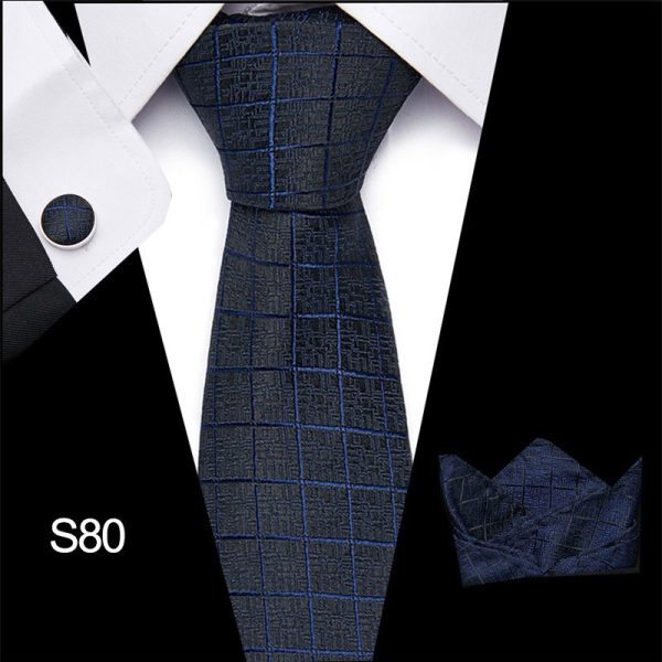 Men's tie three piece set cashew flower series fashion tie - Image 16