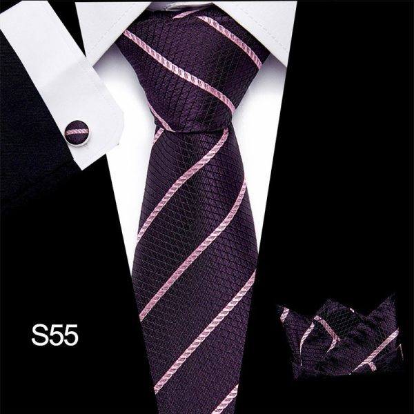 Men's tie three piece set cashew flower series fashion tie - Image 39