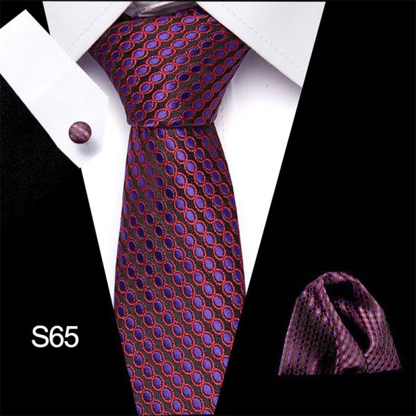 Men's tie three piece set cashew flower series fashion tie - Image 31