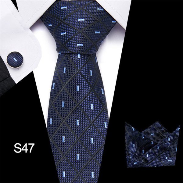 Men's tie three piece set cashew flower series tie - Image 46