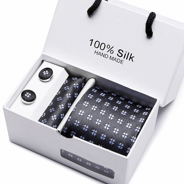 Men's Tie Spot Gift Box 5-Piece Suit Group Tie Business Formal Wedding Tie - Image 13