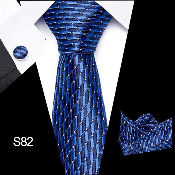 Men's tie three piece set cashew flower series tie - Image 15