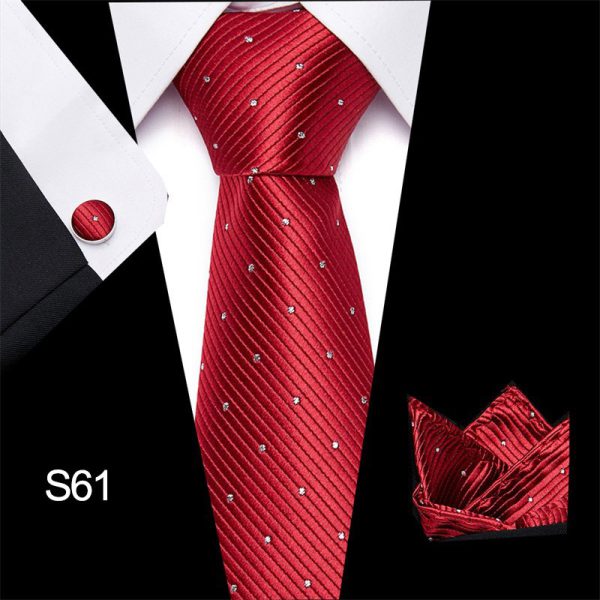 Men's tie three piece set cashew flower series fashion tie - Image 35