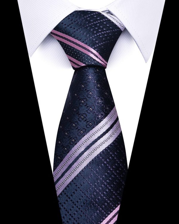 Men's 8cm Business Professional Striped Tie Wedding Suit Accessories Polyester Tie Men - Image 27