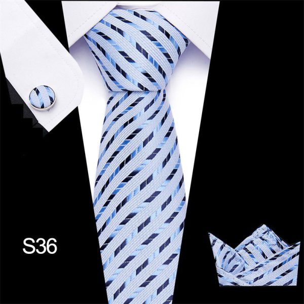 Men's tie three piece set cashew flower series tie - Image 55