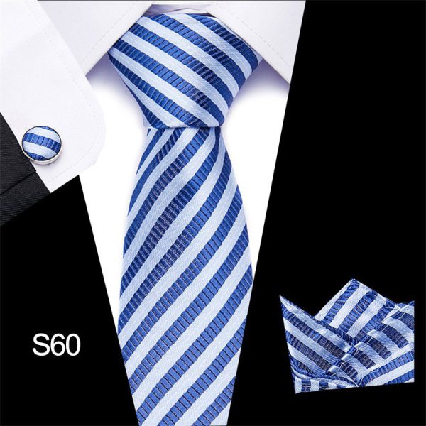 Men's tie three piece set cashew flower series tie - Image 37