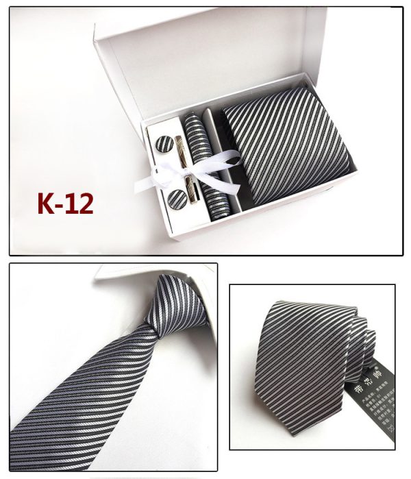 Men's Tie Spot Gift Box 6 Piece Suit Group Tie Business Formal Tie - Image 7
