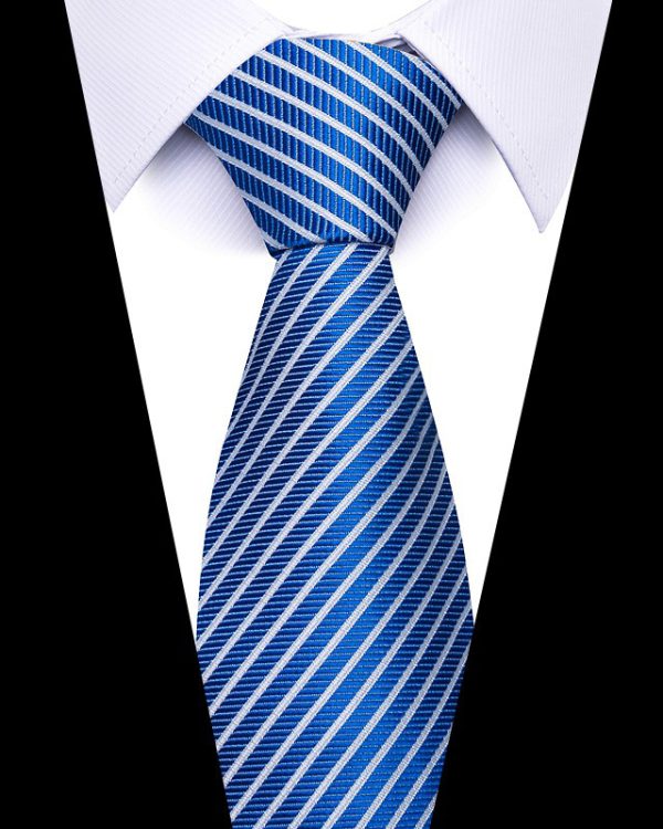 Men's 8cm Business Professional Striped Tie Wedding Suit Accessories Polyester Tie Men - Image 38