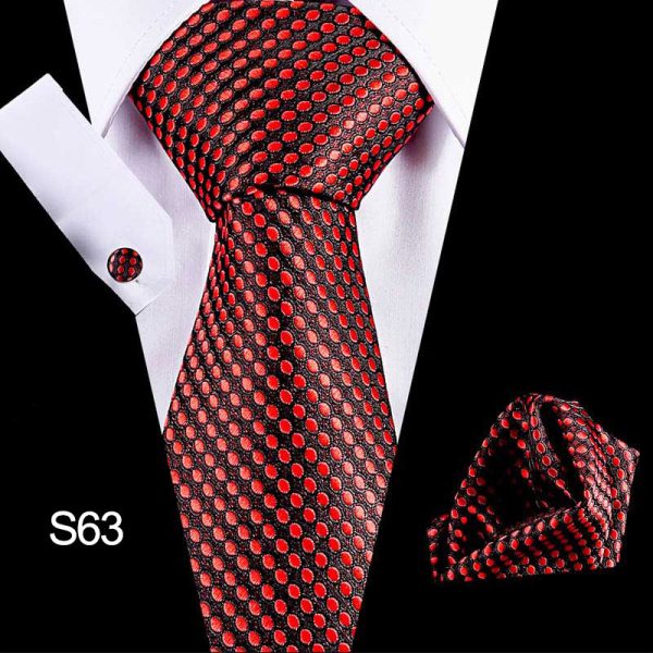 Men's tie three piece set cashew flower series tie - Image 34