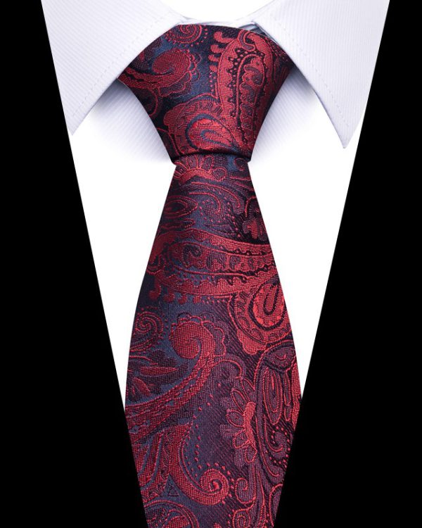 Men's 8cm Business Professional Striped Tie Wedding Suit Accessories Polyester Tie Men - Image 17