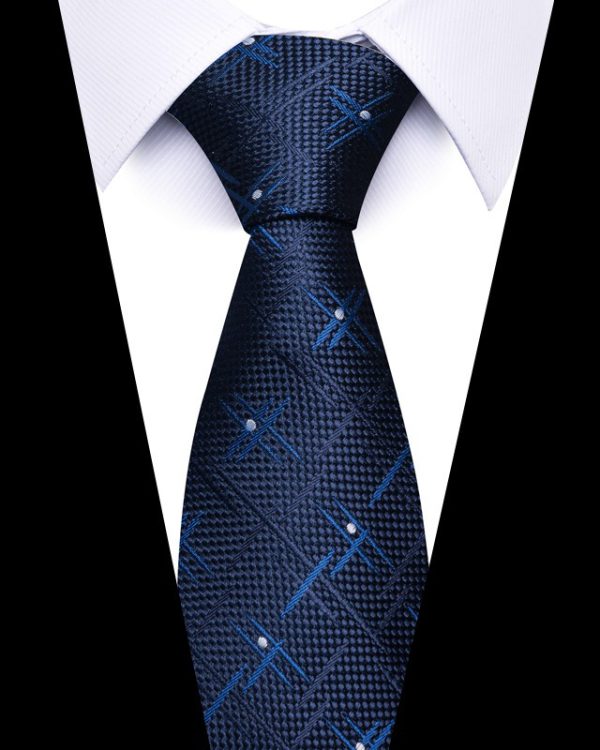 Men's 8cm Business Professional Striped Tie Wedding Suit Accessories Polyester Tie Men - Image 2