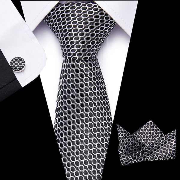 Men's tie three piece set cashew flower series tie - Image 57