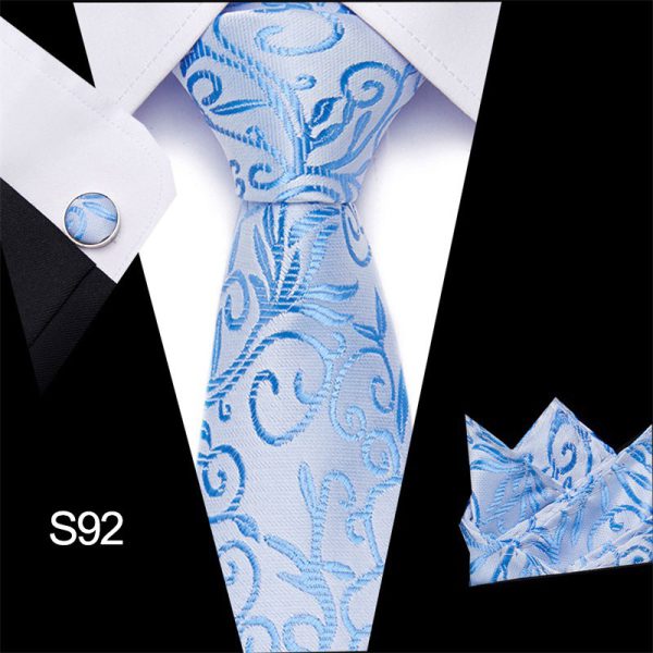 Men's tie three piece set cashew flower series tie - Image 5