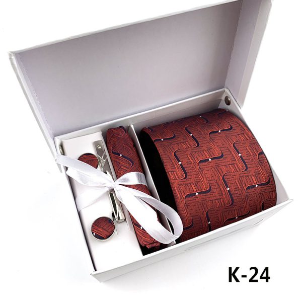 Men's Tie Spot Gift Box 6 Piece Suit Group Tie Business Formal Tie - Image 13