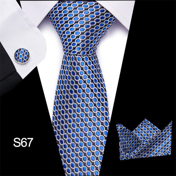 Men's tie three piece set cashew flower series fashion tie - Image 29