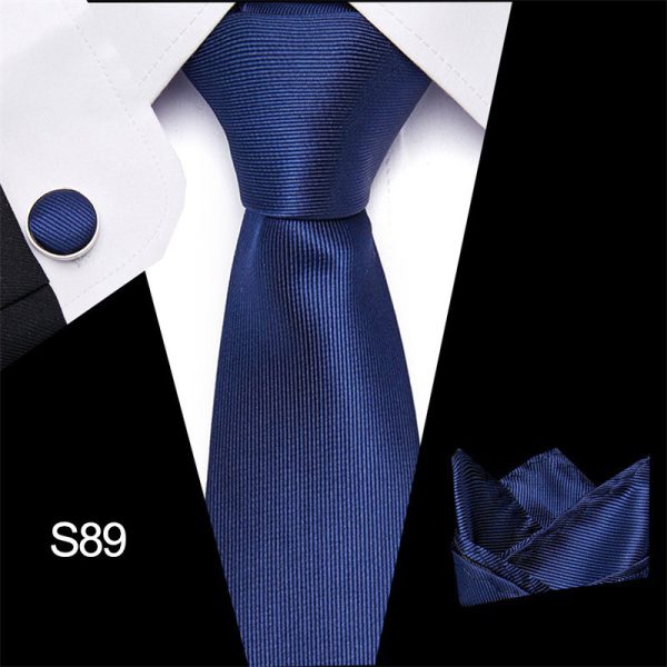 Men's tie three piece set cashew flower series tie - Image 8