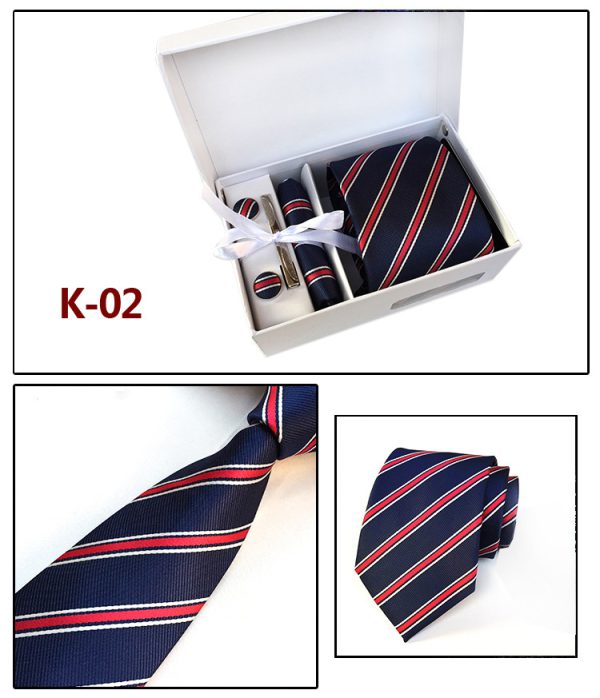 Men's Tie Spot Gift Box 6 Piece Suit Group Tie Business Formal Tie