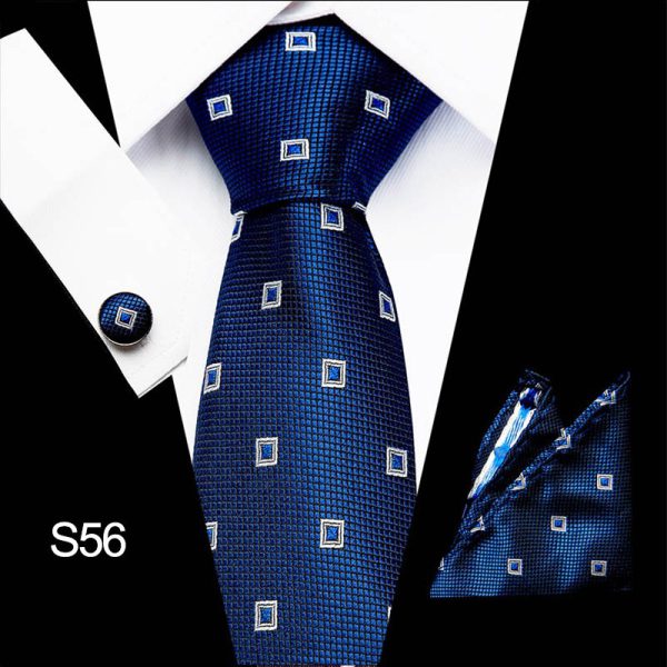 Men's tie three piece set cashew flower series tie - Image 39