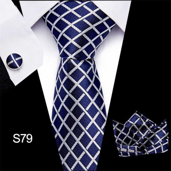 Men's tie three piece set cashew flower series fashion tie - Image 17