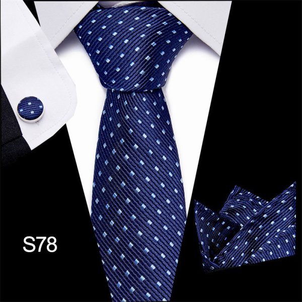 Men's tie three piece set cashew flower series tie - Image 19