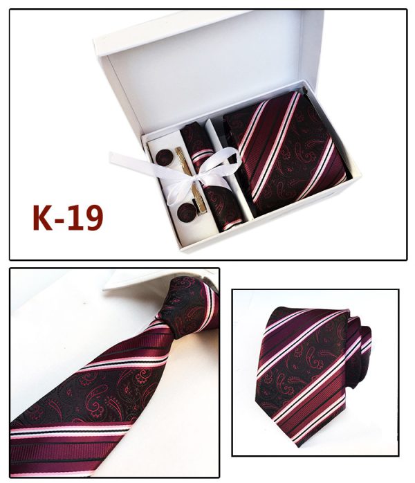 Men's Tie Spot Gift Box 6 Piece Suit Group Tie Business Formal Tie - Image 10