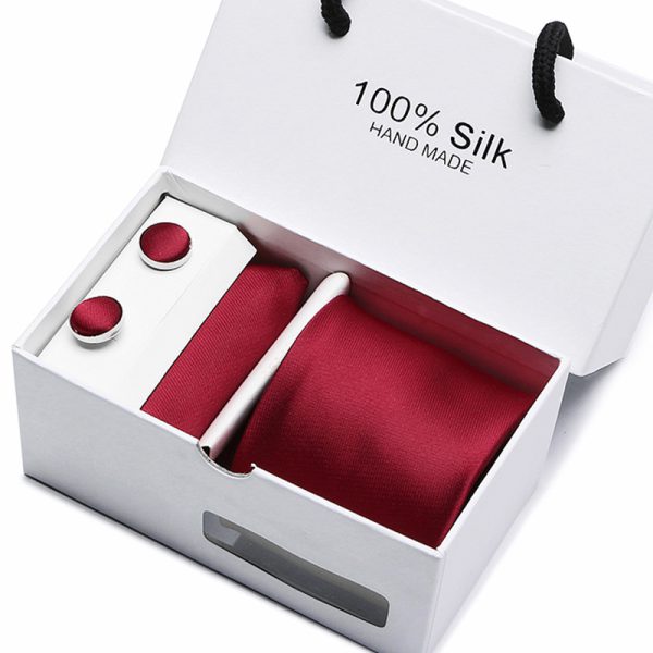 Men's Tie Spot Gift Box 5-Piece Suit Group Tie Business Formal Wedding Tie - Image 14