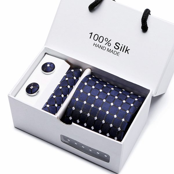 Men's Tie Spot Gift Box 5-Piece Suit Group Tie Business Formal Wedding Tie - Image 11