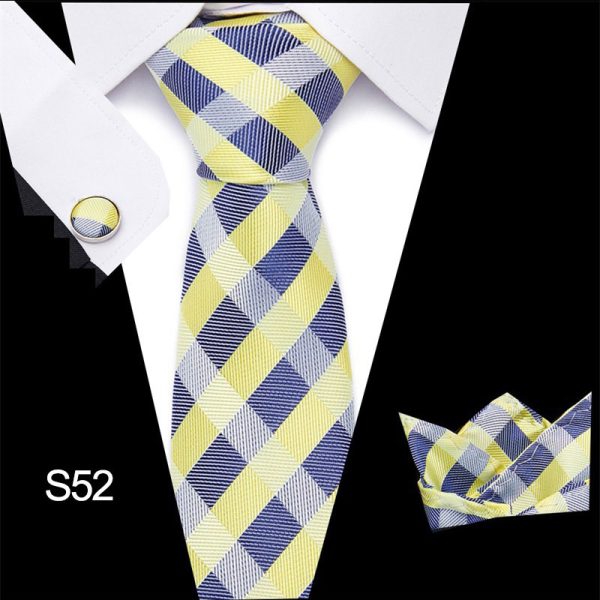 Men's tie three piece set cashew flower series tie - Image 41