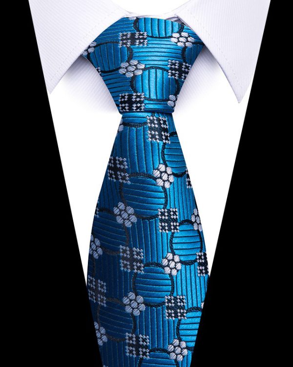 Men's 8cm Business Professional Striped Tie Wedding Suit Accessories Polyester Tie Men - Image 28