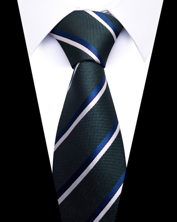 Men's 8cm Business Professional Striped Tie Wedding Suit Accessories Polyester Tie Men - Image 54