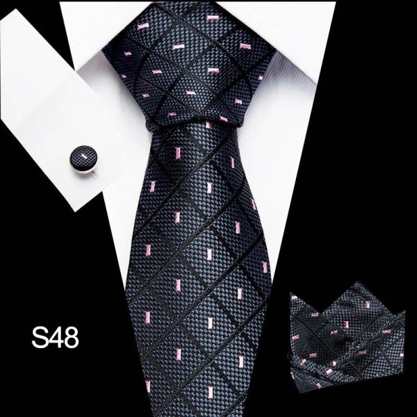 Men's tie three piece set cashew flower series fashion tie - Image 44