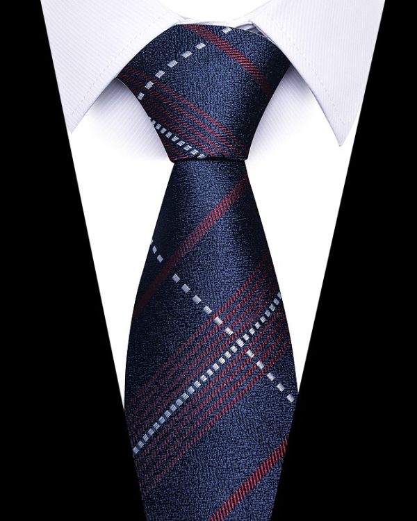 Men's 8cm Business Professional Striped Tie Wedding Suit Accessories Polyester Tie Men - Image 7