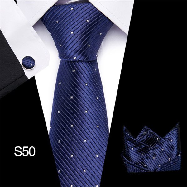 Men's tie three piece set cashew flower series fashion tie - Image 42