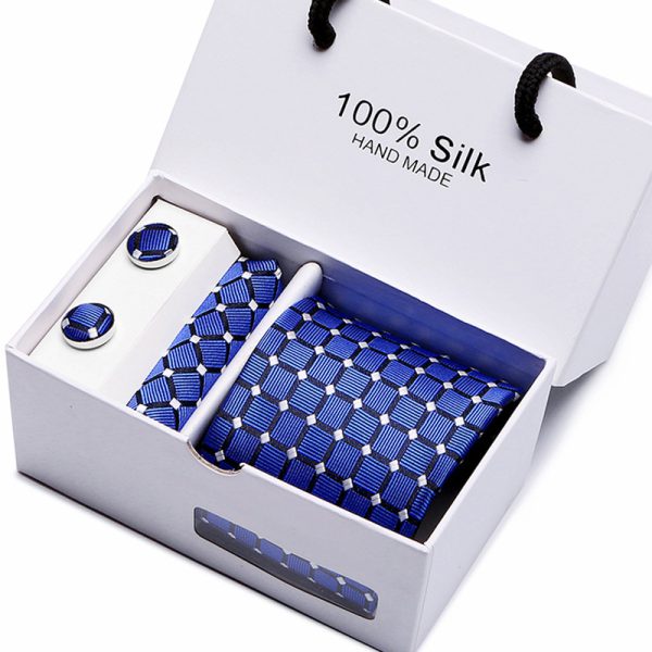 Men's Tie Spot Gift Box 5-Piece Suit Group Tie Business Formal Wedding Tie - Image 17