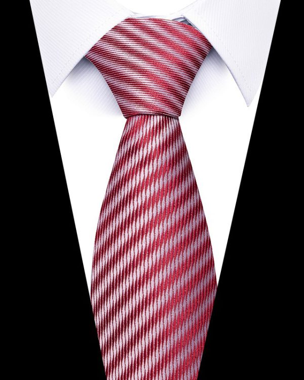 Men's 8cm Business Professional Striped Tie Wedding Suit Accessories Polyester Tie Men - Image 32