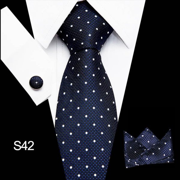 Men's tie three piece set cashew flower series fashion tie - Image 50