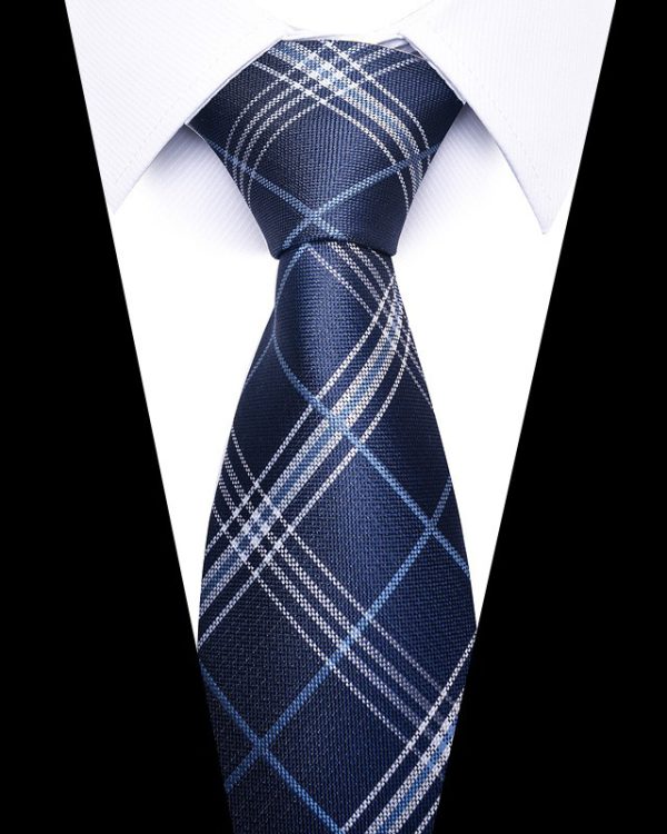 Men's 8cm Business Professional Striped Tie Wedding Suit Accessories Polyester Tie Men - Image 46