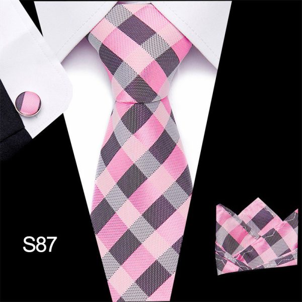 Men's tie three piece set cashew flower series fashion tie - Image 9