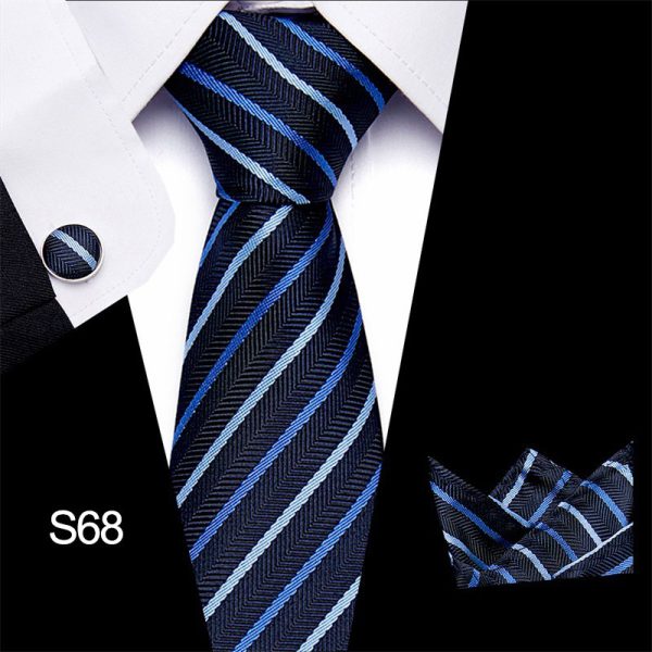 Men's tie three piece set cashew flower series fashion tie - Image 28