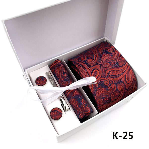 Men's Tie Spot Gift Box 6 Piece Suit Group Tie Business Formal Tie - Image 14