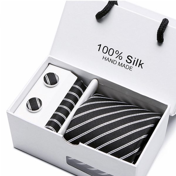 Men's Tie Spot Gift Box 5-Piece Suit Group Tie Business Formal Wedding Tie - Image 10