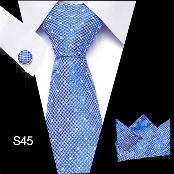 Men's tie three piece set cashew flower series fashion tie - Image 47