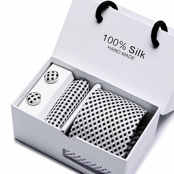 Men's Tie Spot Gift Box 5-Piece Suit Group Tie Business Formal Wedding Tie - Image 21