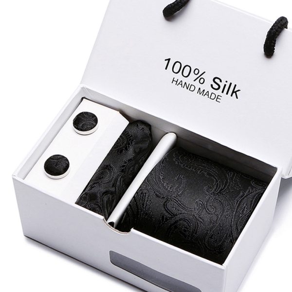 Men's Tie Spot Gift Box 5-Piece Suit Group Tie Business Formal Wedding Tie - Image 8